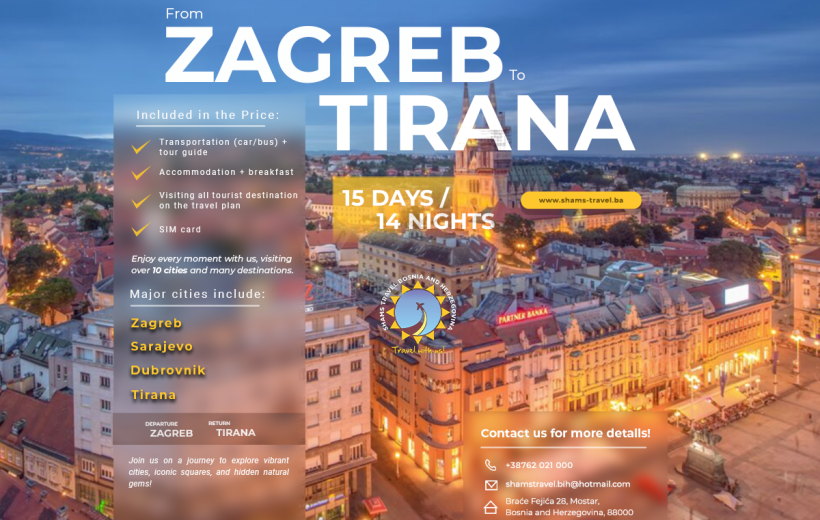 From Zagreb to Tirana