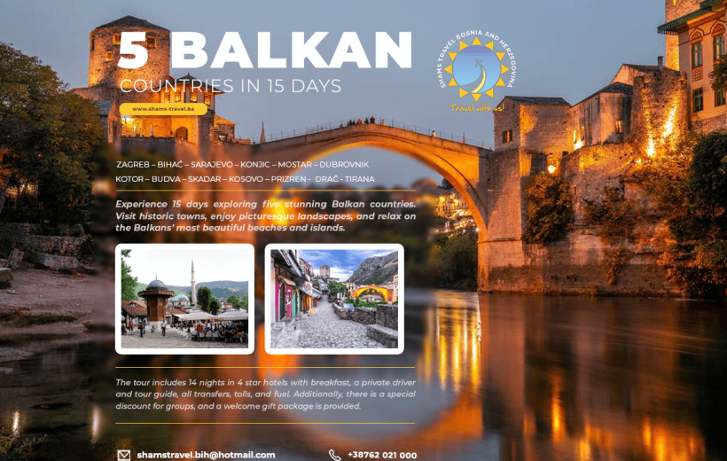 Balkan Tour 2025 – 15 days / 14 nights